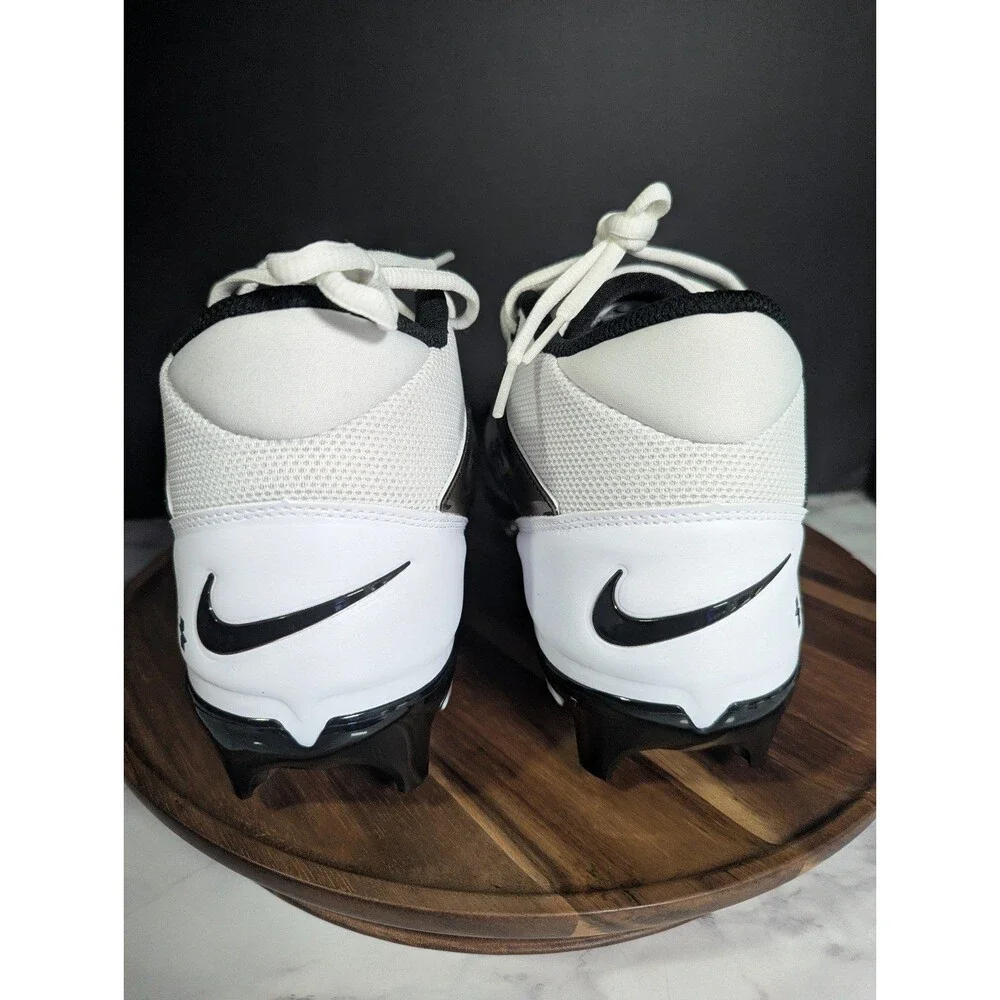 Nike Alpha Menace 4 Pro White Black Cleats Men Size 13.5 HF4555 100